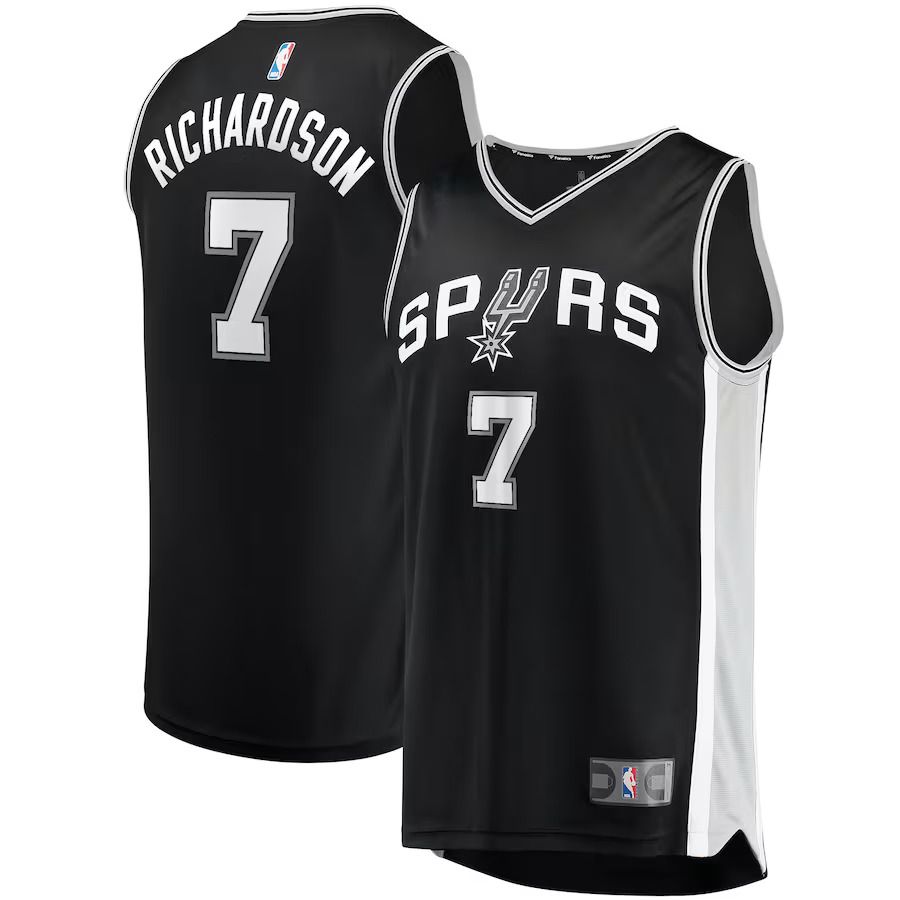 Men San Antonio Spurs #7 Josh Richardson Fanatics Branded Black Fast Break Replica NBA Jersey